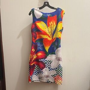 Floral Sleeveless Dress - Multicolor
